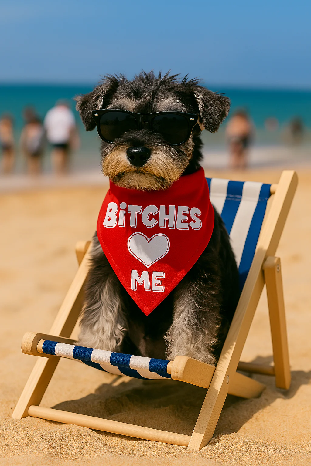 Parisian Pet 'Bitches Love Me' Bandana - Stylish, Comfortable, Trendy Red Bandana for Dogs & Cats, Fun Pet Fashion Accessory - Image 4