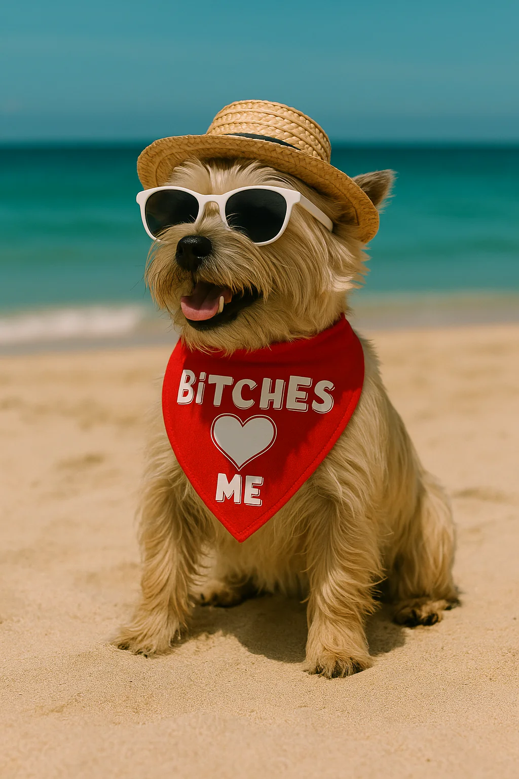 Parisian Pet 'Bitches Love Me' Bandana - Stylish, Comfortable, Trendy Red Bandana for Dogs & Cats, Fun Pet Fashion Accessory - Image 5