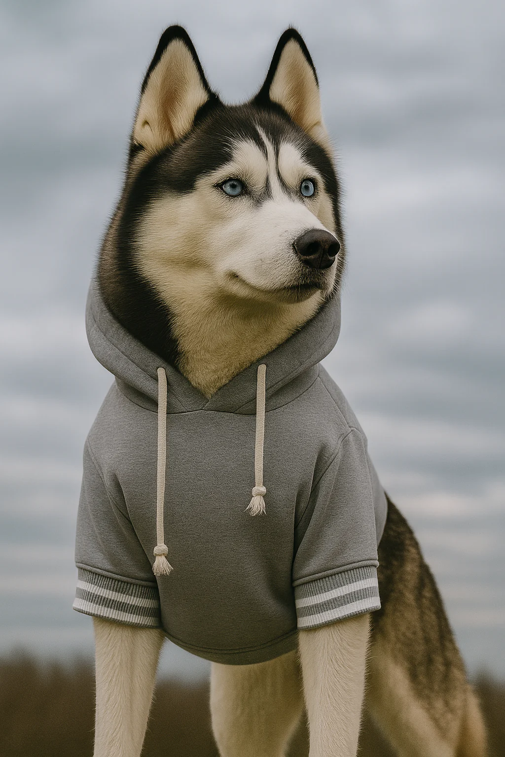 Parisian Pet 'Blessed Hoodie' in Gray - Trendy Pet Hoodie for Dogs & Cats, Perfect for Fall & Winter - Image 4