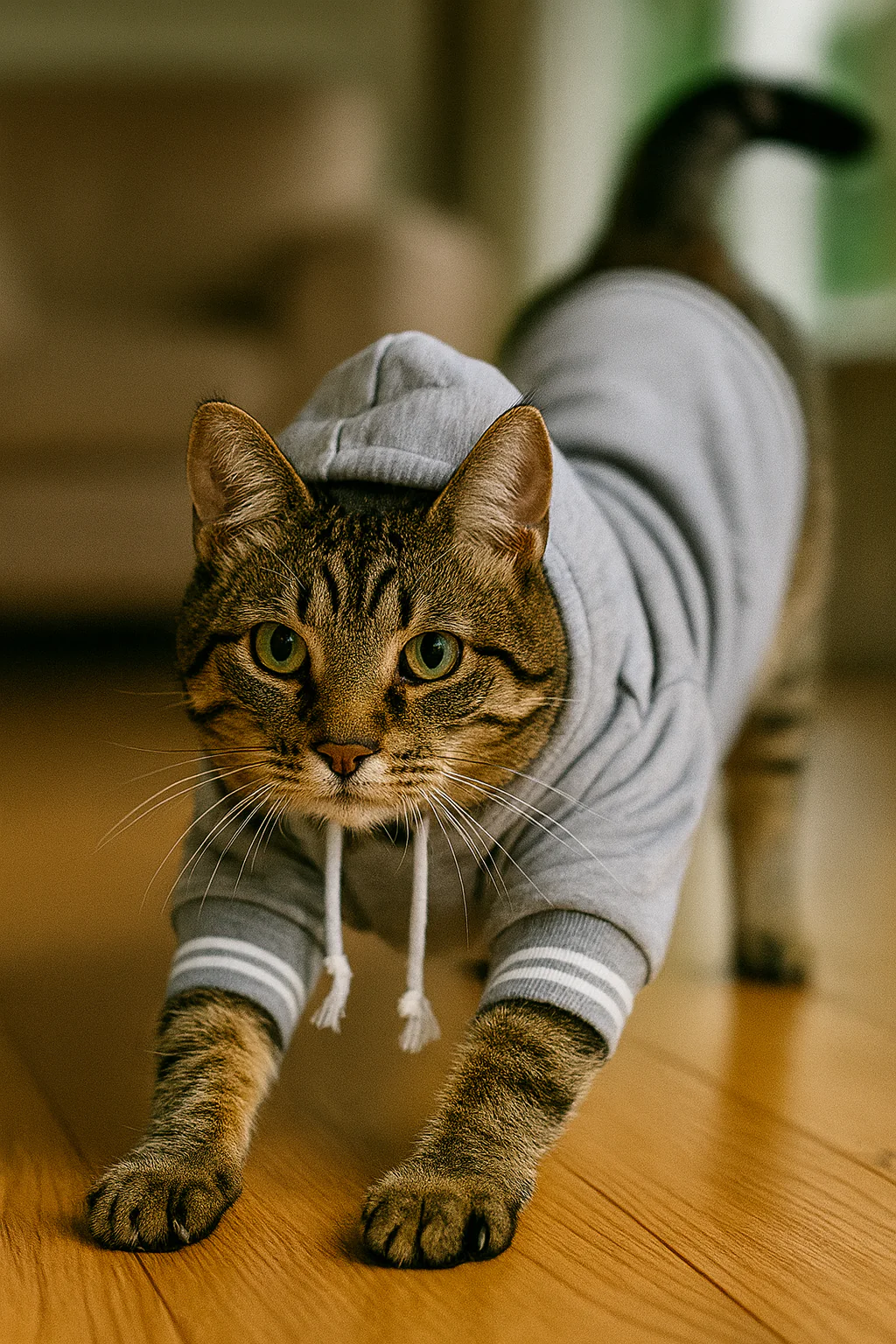 Parisian Pet 'Blessed Hoodie' in Gray - Trendy Pet Hoodie for Dogs & Cats, Perfect for Fall & Winter - Image 5