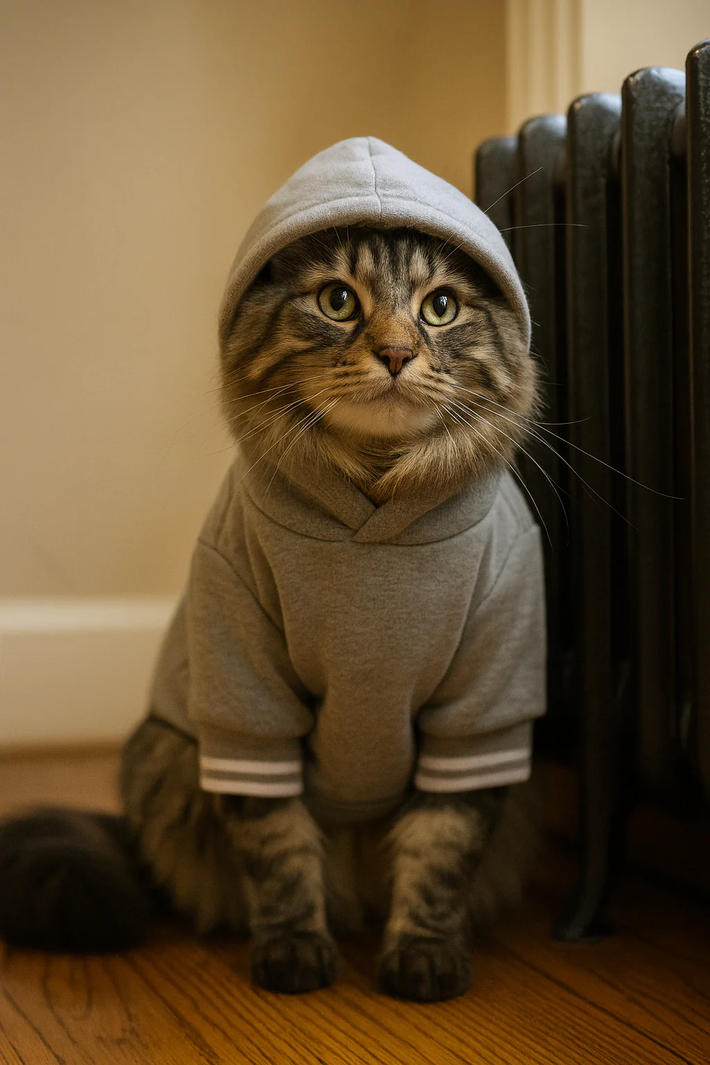 Parisian Pet 'Blessed Hoodie' in Gray - Trendy Pet Hoodie for Dogs & Cats, Perfect for Fall & Winter - Image 6