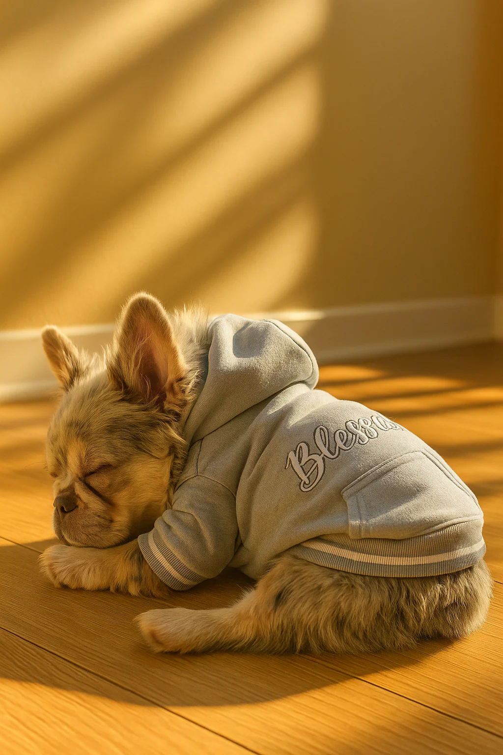 Parisian Pet 'Blessed Hoodie' in Gray - Trendy Pet Hoodie for Dogs & Cats, Perfect for Fall & Winter - Image 7