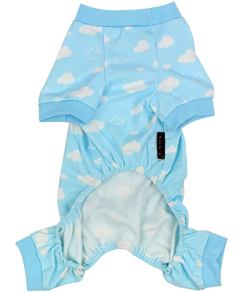 Parisian Pet 'Blue Cloud' Pajama for Dogs & Cats, Comfortable Pet Pajama Set, Cozy Dog Pajamas, Blue - Image 2