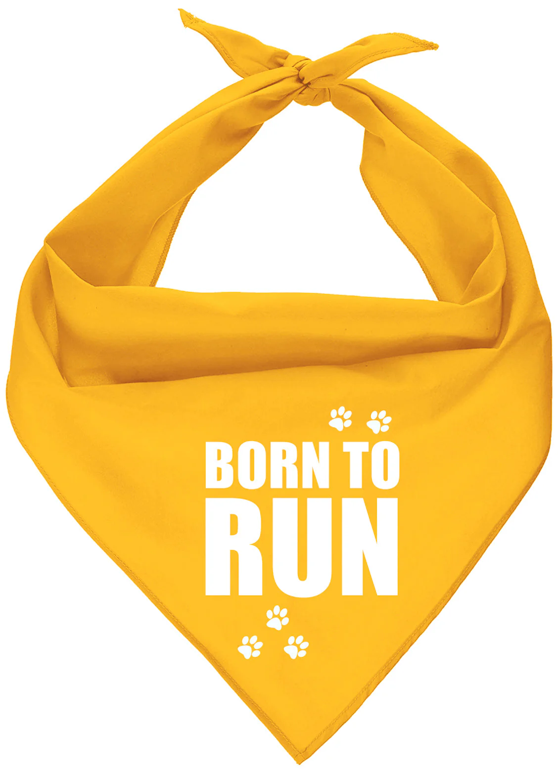 Parisian Pet 'Born to Run' Bandana - Fashionable, Soft, Comfortable Yellow Bandana for Dogs & Cats - Image 3