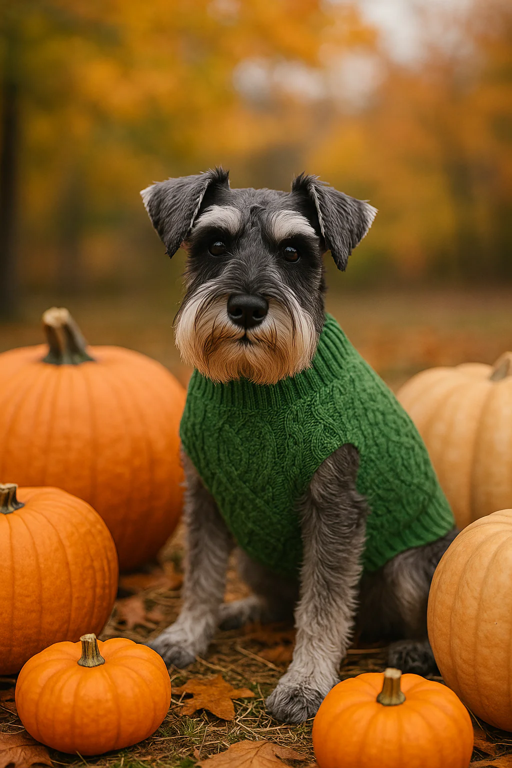 Parisian Pet 'Cable Knit Sweater' - Warm & Stylish Pet Sweater in Green for Dogs & Cats - Image 4