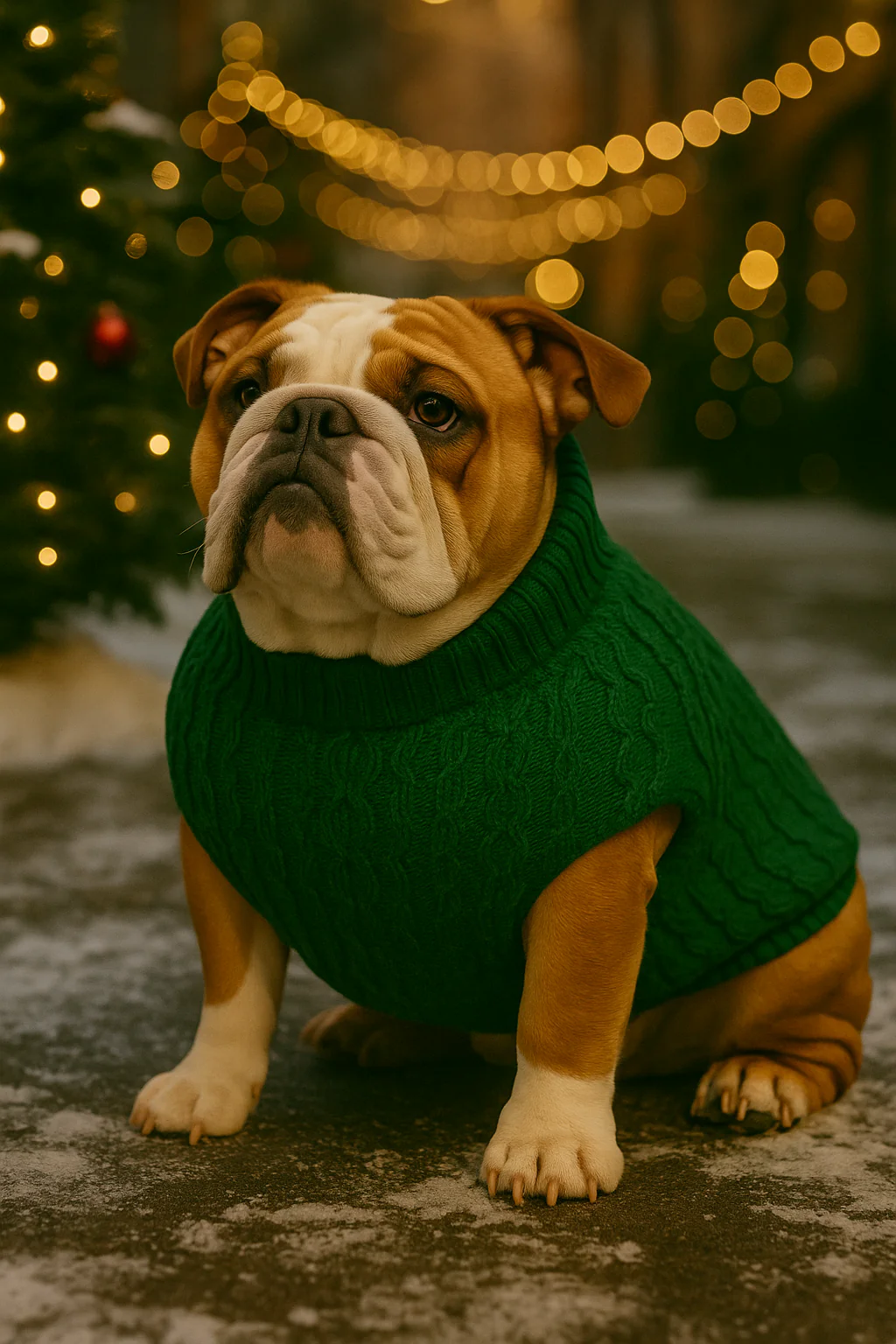 Parisian Pet 'Cable Knit Sweater' - Warm & Stylish Pet Sweater in Green for Dogs & Cats - Image 5