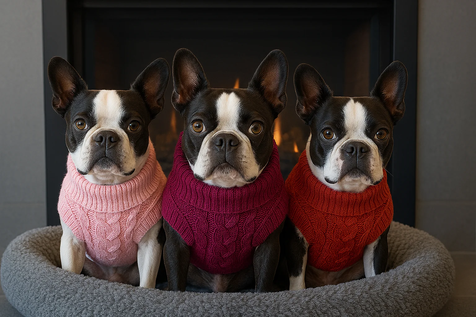 Parisian Pet 'Cable Knit Sweater' - Warm & Stylish Pet Sweater in Raspberry for Dogs & Cats-Valentine's Day - Image 3