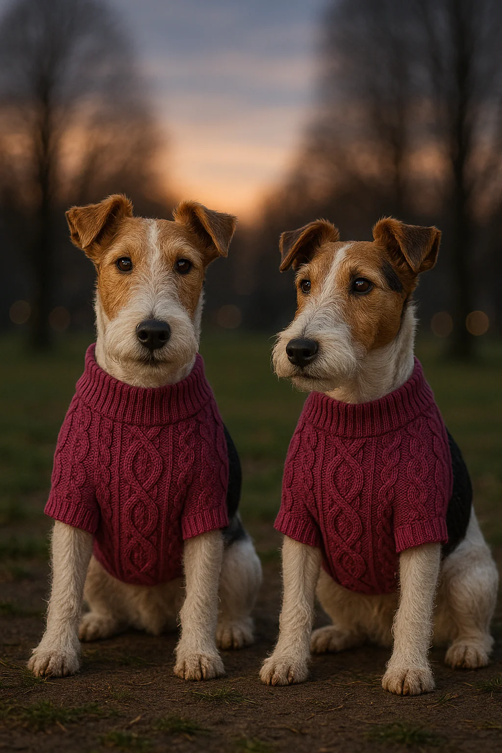 Parisian Pet 'Cable Knit Sweater' - Warm & Stylish Pet Sweater in Raspberry for Dogs & Cats-Valentine's Day - Image 4