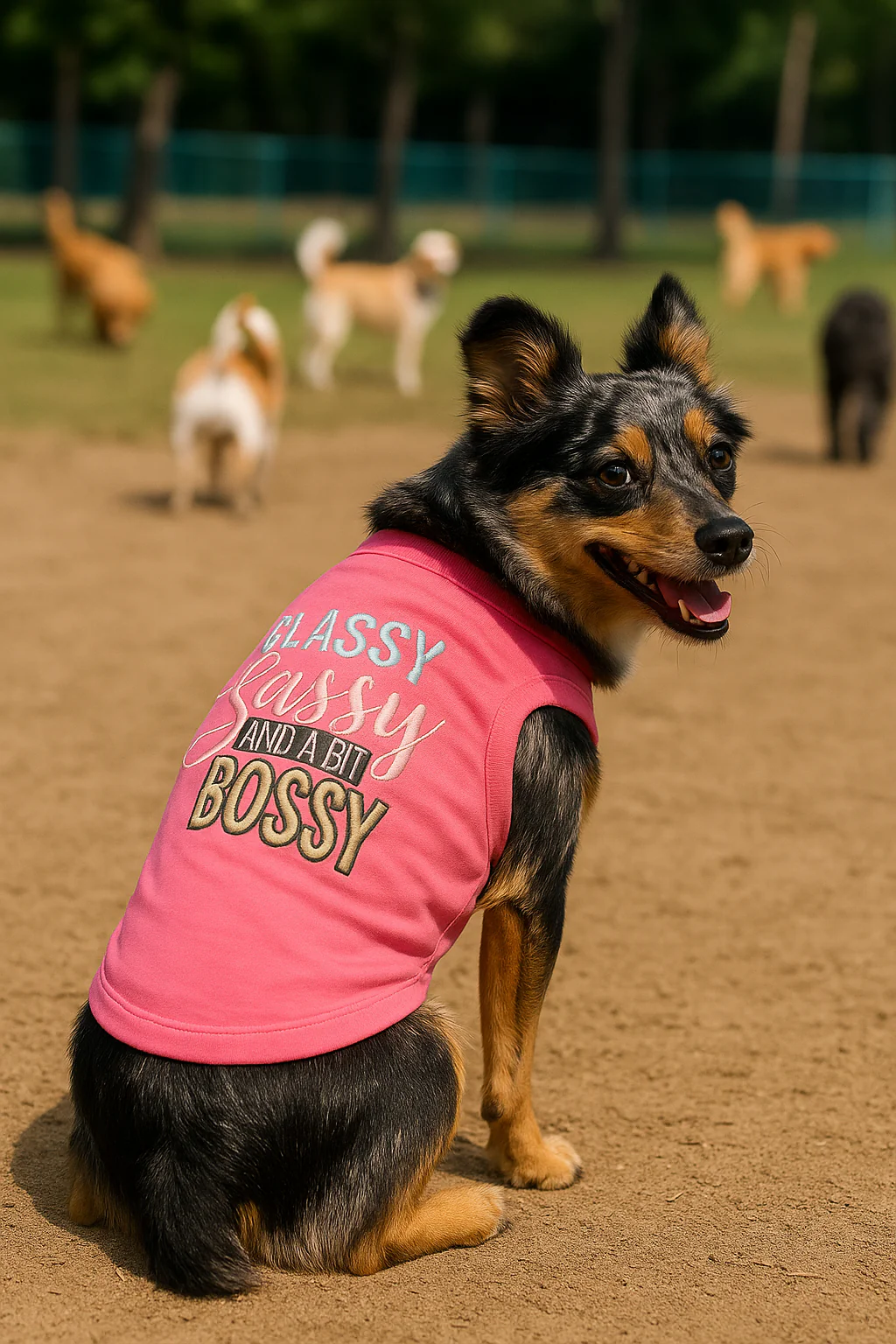 Parisian Pet 'Classy, Sassy, and a Bit Bossy' Dog & Cat T-Shirt – Trendy & Fun Pet Apparel - Pink - Image 6