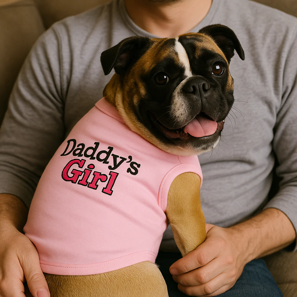 Parisian Pet 'Daddy's Girl' Pet Shirt - Dog Fashion Shirt for Dogs & Cats, Pink-Valentine's Day - Image 6