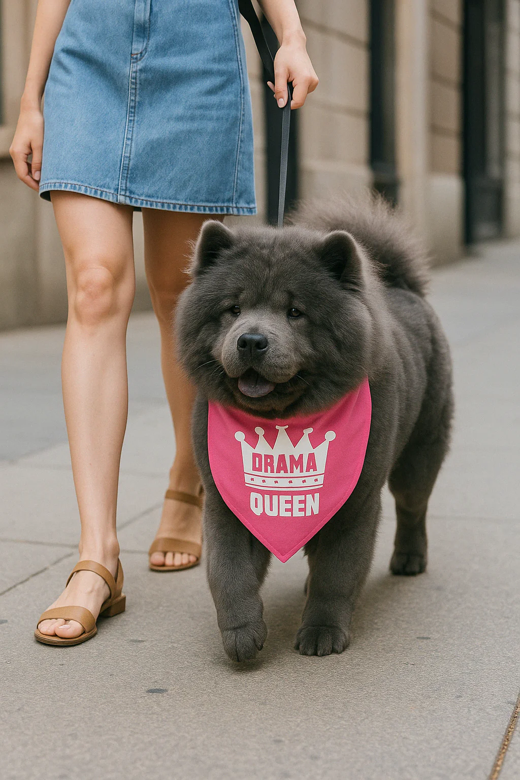 Parisian Pet 'Drama Queen' Bandana for Dogs & Cats - Fashionable, Comfortable, Fun Pink Dog & Cat Bandana, Trendy Pet Accessory - Image 2