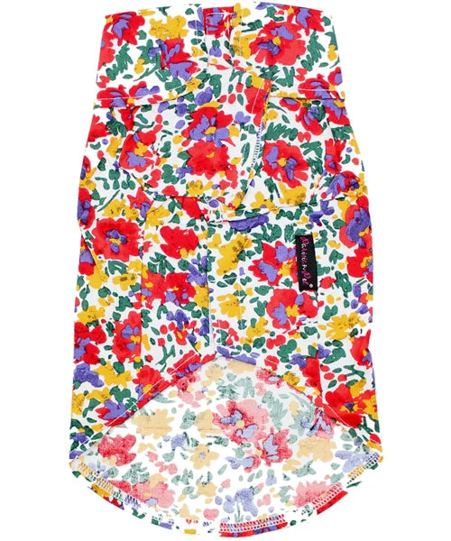 Parisian Pet 'Floral Artsy' Dog & Cat Camp Shirt – Trendy Embroidered Cotton Apparel, Comfortable & Stylish-Valentine's Day - Image 2
