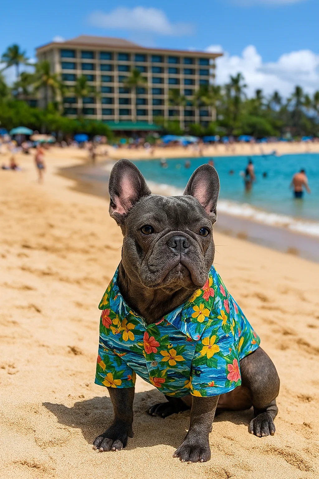 Parisian Pet 'Hawaiian Camp' Dog & Cat Shirt – Lightweight Cotton, Stylish Vacation Pet Apparel – Blue - Image 8