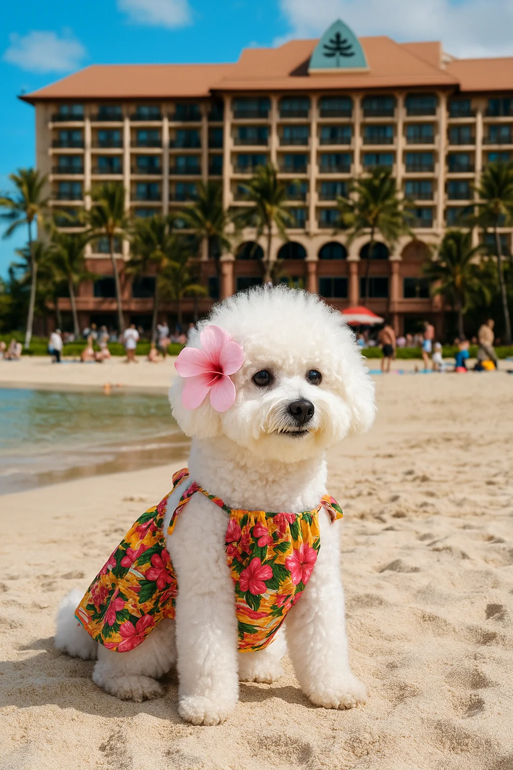 Parisian Pet 'Hawaiian Dress' Dog & Cat Shirt – Island-Themed Vacation Pet Apparel – Orange - Image 6