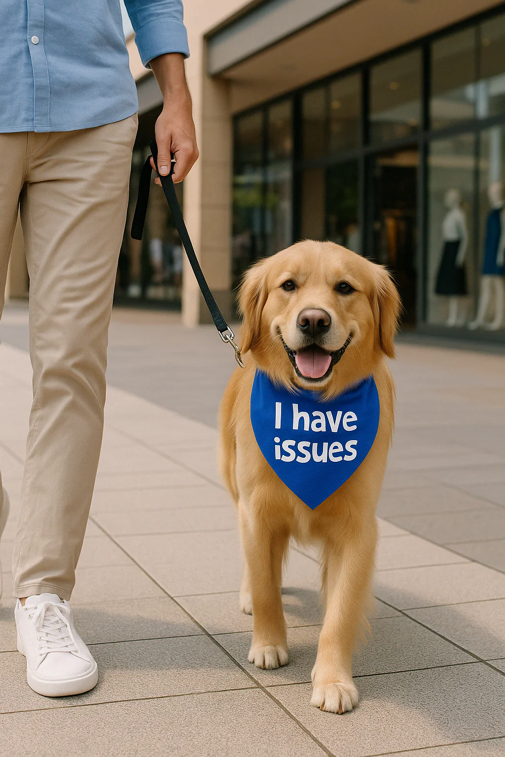 Parisian Pet 'I Have Issues' Bandana for Dogs & Cats - Fun, Comfortable, Blue Fashion Accessory - Image 3