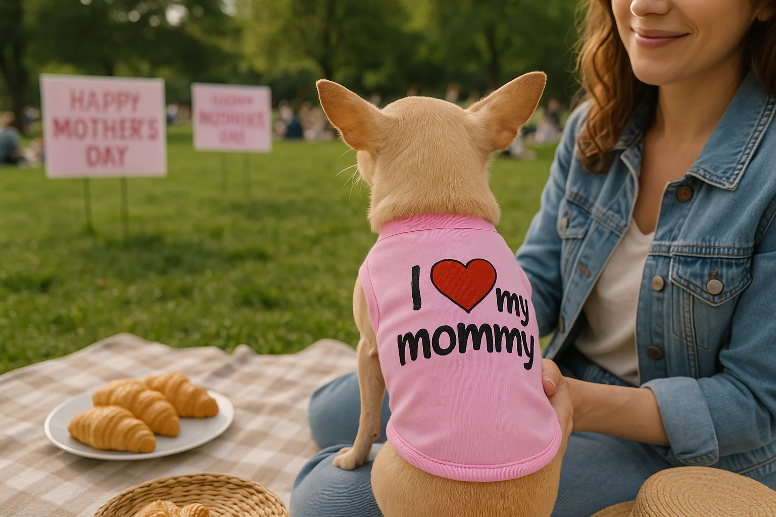Parisian Pet 'I Love Mommy' Dog & Cat Shirt - Cute Pet T-Shirt, Pink-Valentine's Day - Image 5