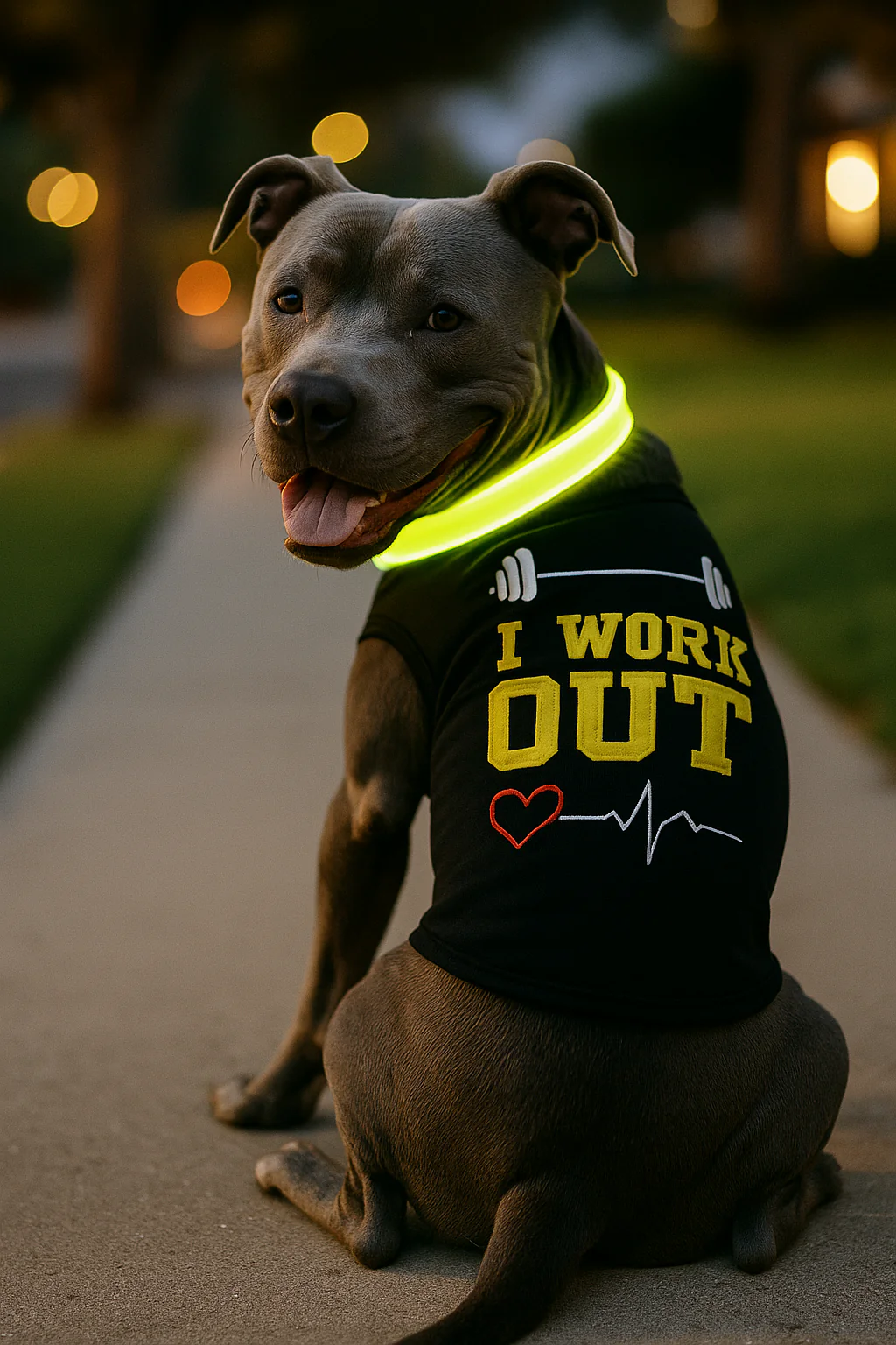 Parisian Pet 'I Work Out' Trendy Dog Apparel – Playful Slogan Dog Shirt for Dogs & Cats, Black - Image 5