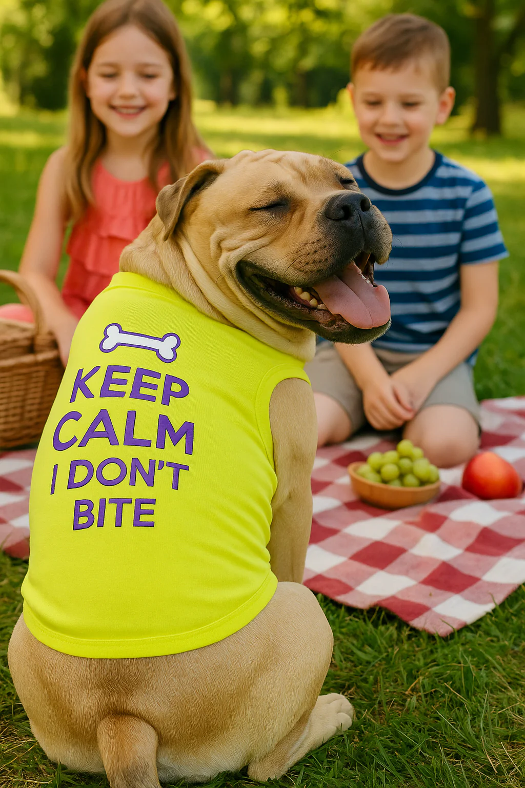 Parisian Pet 'Keep Calm' T-Shirt for Dogs & Cats – Fun & Relaxing Pet Apparel, Light Green - Image 5