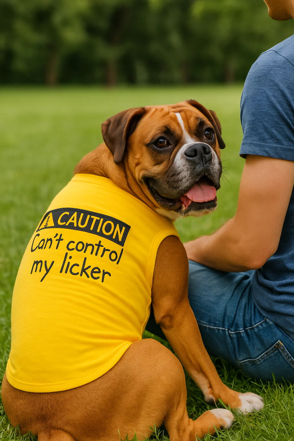 Parisian Pet 'Licker' Novelty Dog Apparel – Fun Embroidered Pet Wear for Dogs & Cats, Yellow - Image 6