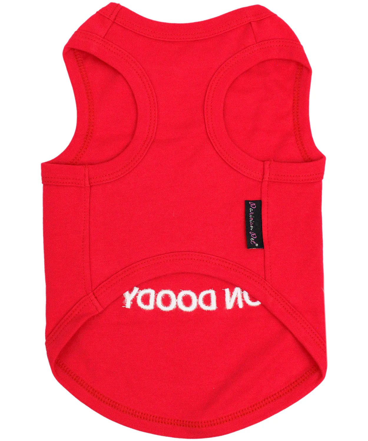 Parisian Pet 'Lifeguard on Doody' Dog & Cat T-Shirt – Funny Cotton Shirt, Stylish & Comfortable Pet Apparel – Red - Image 2