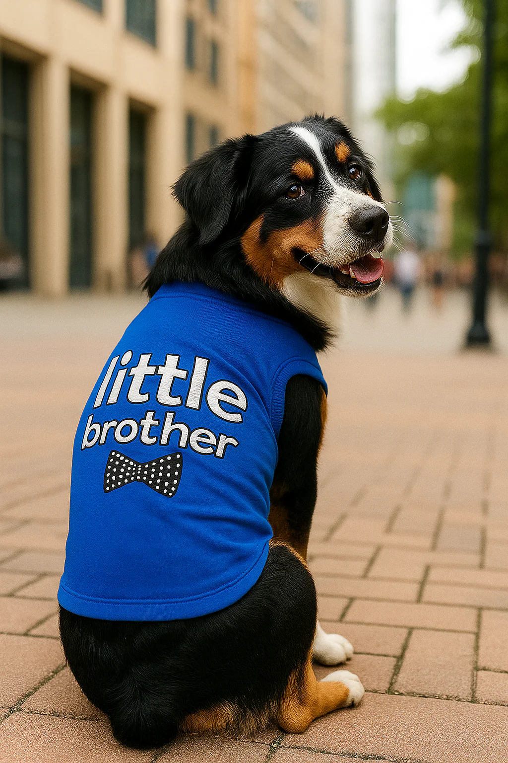 Parisian Pet 'Little Brother' Dog Shirt - Dog Sibling Shirt for Dogs & Cats, Blue - Image 6