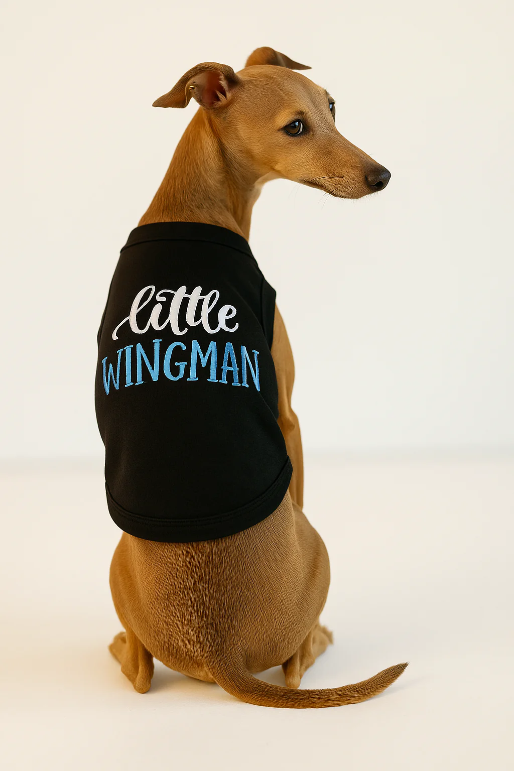 Parisian Pet 'Little Wingman' Winged Dog Shirt – Cool Adventure-Themed Shirt for Dogs & Cats, Black - Image 6