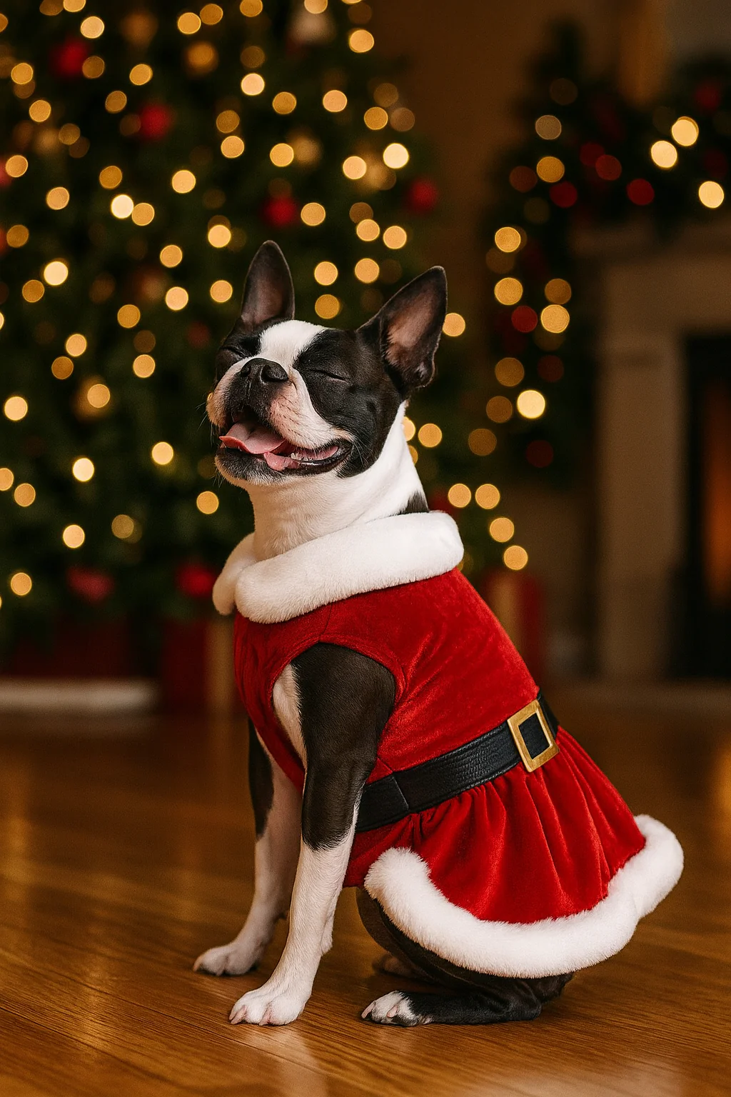 Parisian Pet 'Mrs. Claus Dress' Dog & Cat Shirt – Holiday Pet Dress, Perfect for Christmas – Red - Image 10