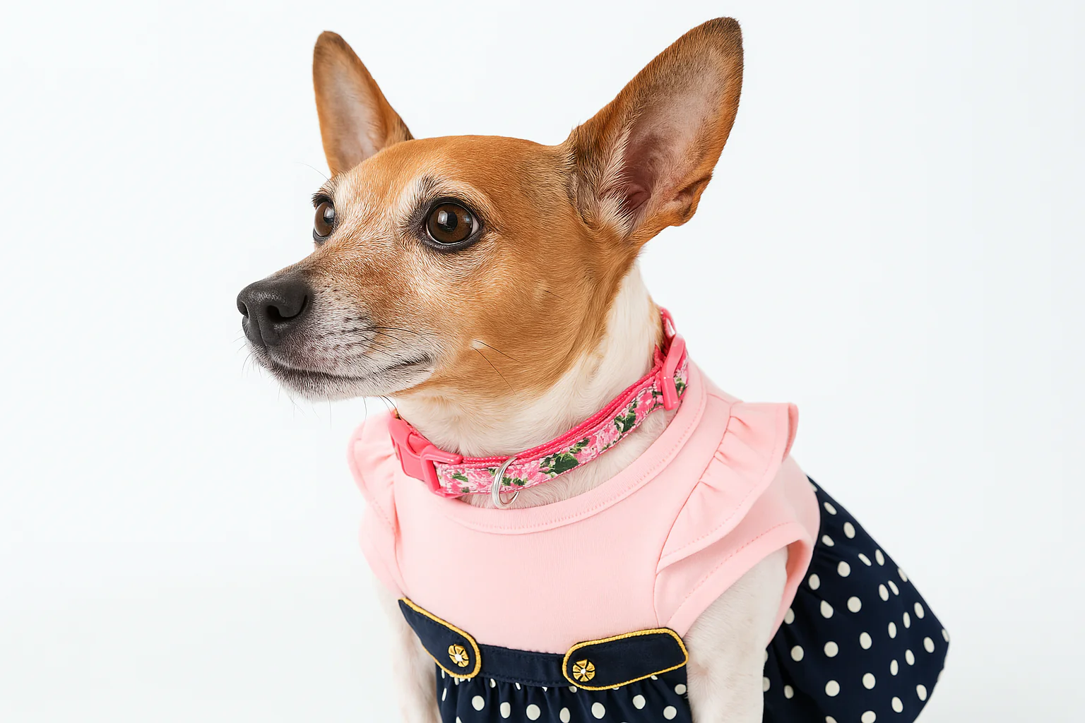 Parisian Pet 'Nautical Dress' for Dogs and Cats, Sleeveless Designer Beach Dress, Comfortable Pet Clothing, Pink & Navy - Image 6