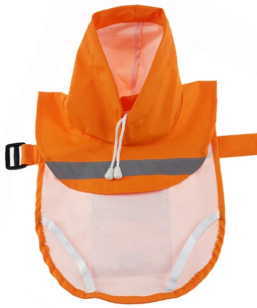 Parisian Pet 'Orange Raincoat' for Dogs & Cats, Waterproof Pet Outerwear, Dog Raincoat for Rain, Pet Rain Protection, Orange - Image 2