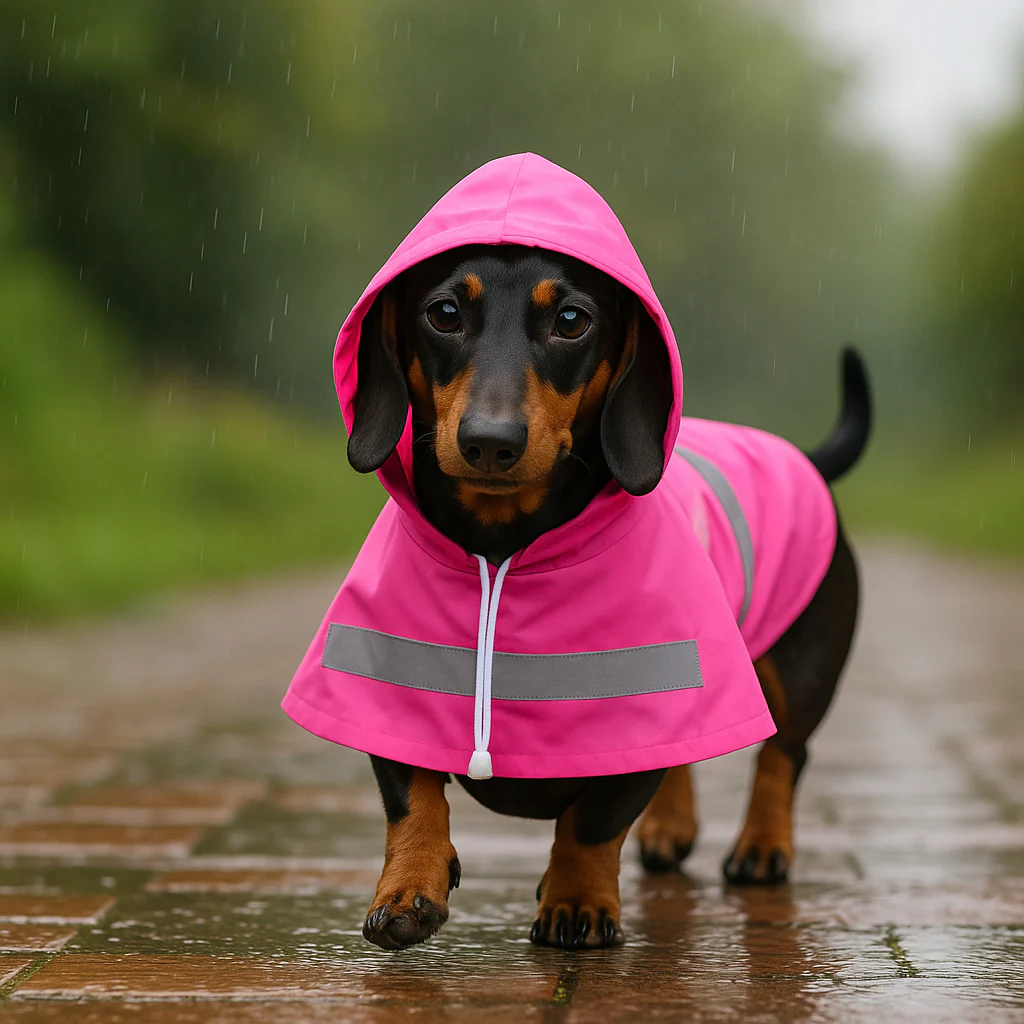 Parisian Pet 'Pink Raincoat' for Dogs & Cats, Waterproof Dog Raincoat, Designer Pet Coat, Pink - Image 5