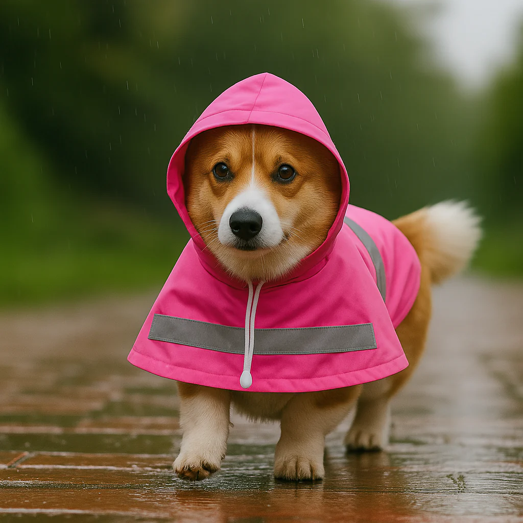 Parisian Pet 'Pink Raincoat' for Dogs & Cats, Waterproof Dog Raincoat, Designer Pet Coat, Pink - Image 7