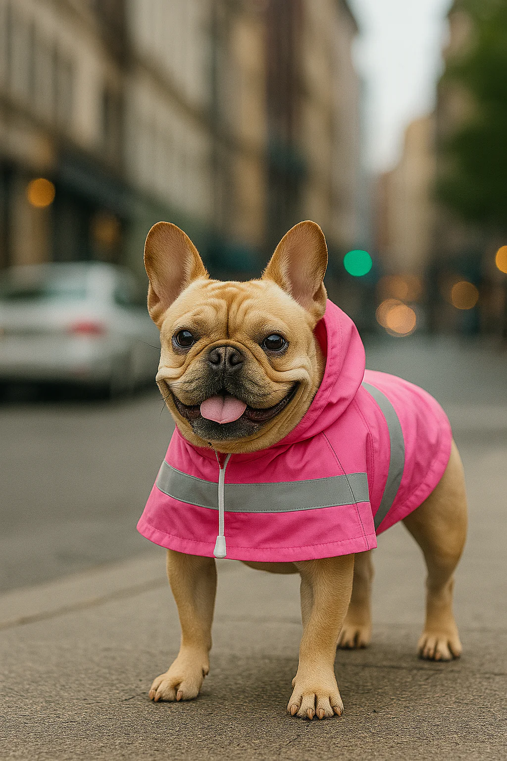 Parisian Pet 'Pink Raincoat' for Dogs & Cats, Waterproof Dog Raincoat, Designer Pet Coat, Pink - Image 9