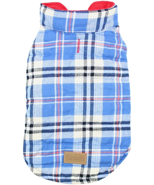 Parisian Pet 'Plaid Reversible Jacket' for Dogs & Cats, Stylish Pet Outerwear, Warm Winter Dog Jacket,-Valentine's Day - Image 3