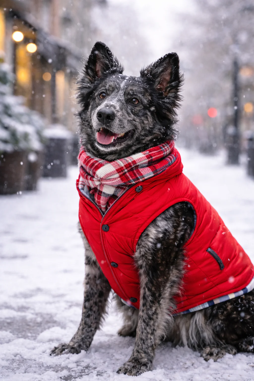 Parisian Pet 'Plaid Reversible Jacket' for Dogs & Cats, Stylish Pet Outerwear, Warm Winter Dog Jacket,-Valentine's Day - Image 5