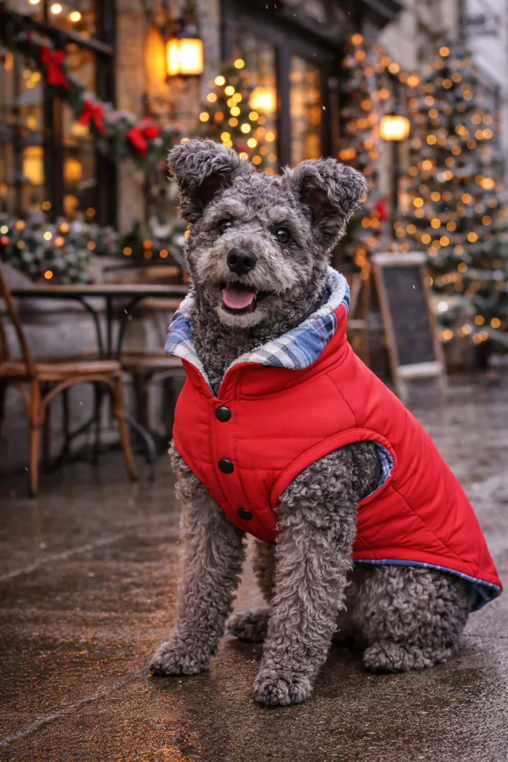 Parisian Pet 'Plaid Reversible Jacket' for Dogs & Cats, Stylish Pet Outerwear, Warm Winter Dog Jacket,-Valentine's Day - Image 7