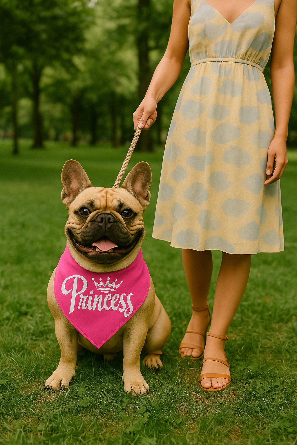 Parisian Pet 'Princess' Bandana for Dogs & Cats - Stylish, Trendy, Comfortable Pink Dog Bandana for Special Occasions - Image 3