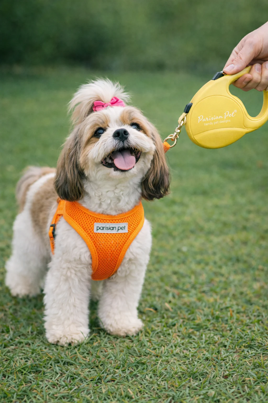 Parisian Pet 'Retractable Leash M' for Dogs & Cats – 16-Foot Durable Leash for Dogs Up to 44 lbs, Yellow - Image 3