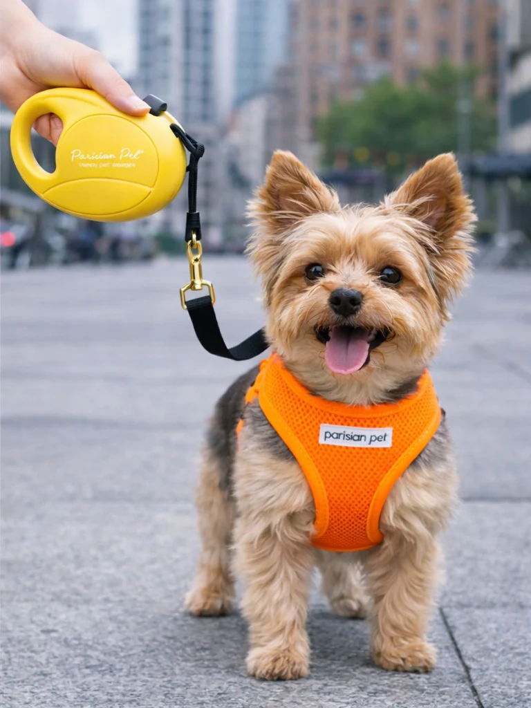 Parisian Pet 'Retractable Leash M' for Dogs & Cats – 16-Foot Durable Leash for Dogs Up to 44 lbs, Yellow - Image 6