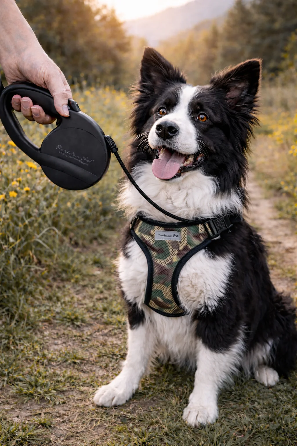 Parisian Pet 'Retractable Leash M' for Dogs & Cats – Stylish 16-Foot Retractable Dog Leash with Ergonomic Handle, Black - Image 3