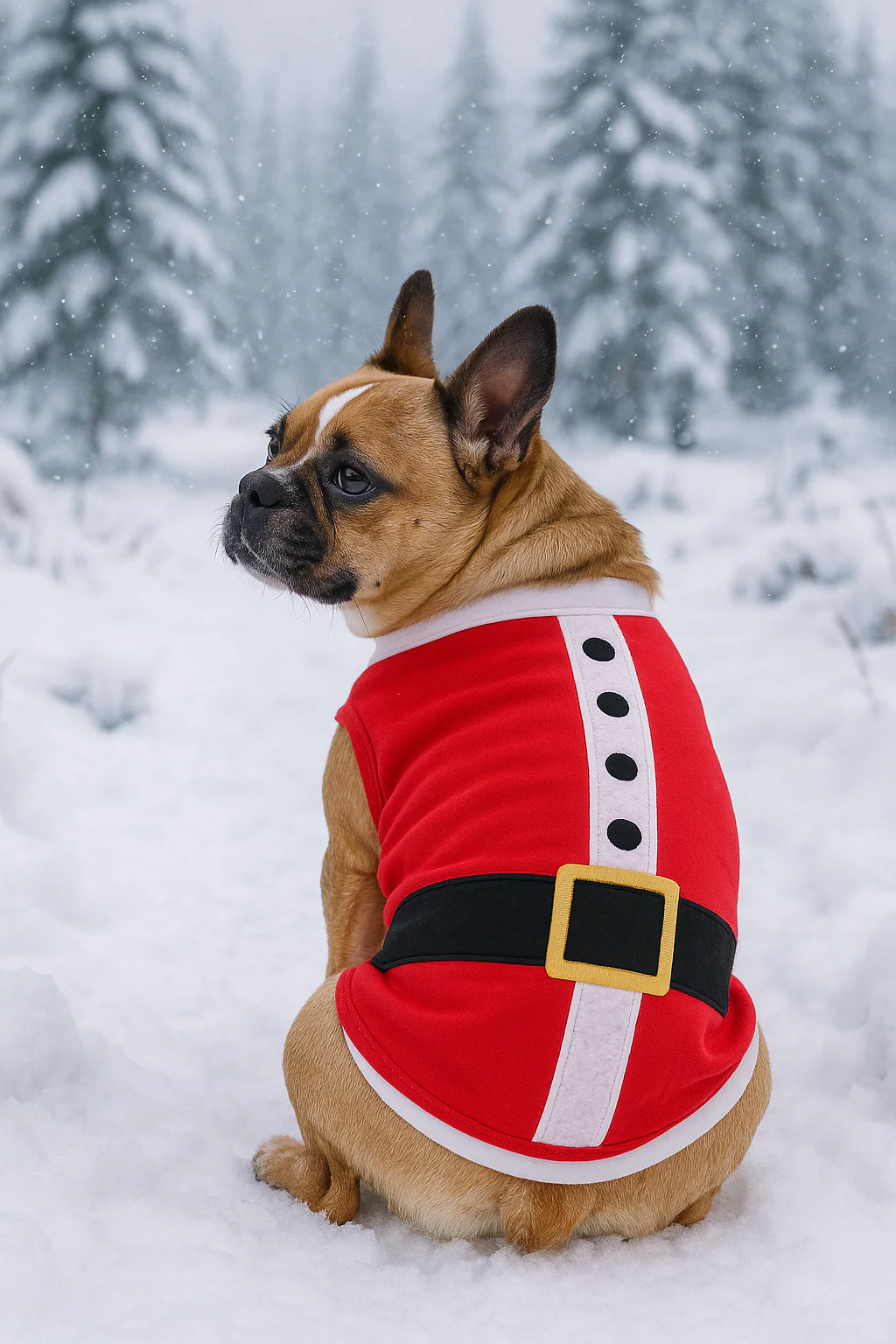Parisian Pet 'Santa'Dog Shirt - Christmas Pet Apparel for Holiday Cheer, Red - Image 10