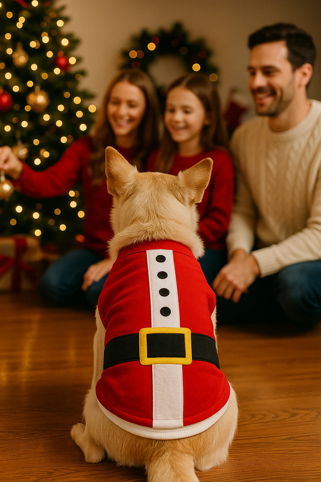 Parisian Pet 'Santa'Dog Shirt - Christmas Pet Apparel for Holiday Cheer, Red - Image 11