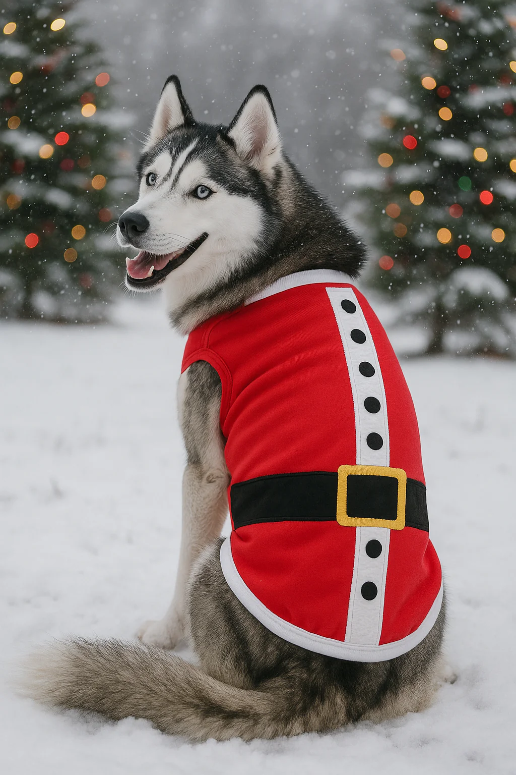 Parisian Pet 'Santa'Dog Shirt - Christmas Pet Apparel for Holiday Cheer, Red - Image 9