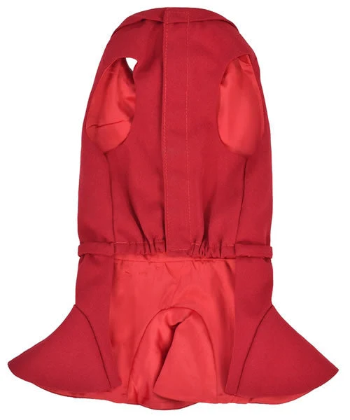Parisian Pet 'Satin Embellished Dress' for Dogs and Cats, Designer Holiday Apparel, Red-Valentine's Day - Image 2