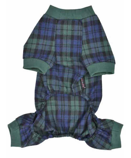Parisian Pet 'Scottish Pajama Green & Blue Plaid' for Dogs & Cats, Designer Pet Sleepwear, Cozy Dog Pajama Set-Saint Patrick's Day - Image 2