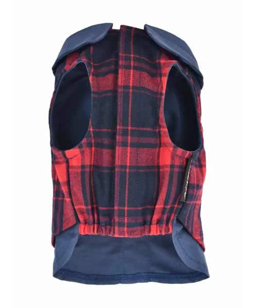 Parisian Pet 'Scottish Pleated Tuxedo Red/Blue Plaid' for Dogs & Cats, Stylish Pet Party Tuxedo, Christmas Pet Tuxedo - Image 2