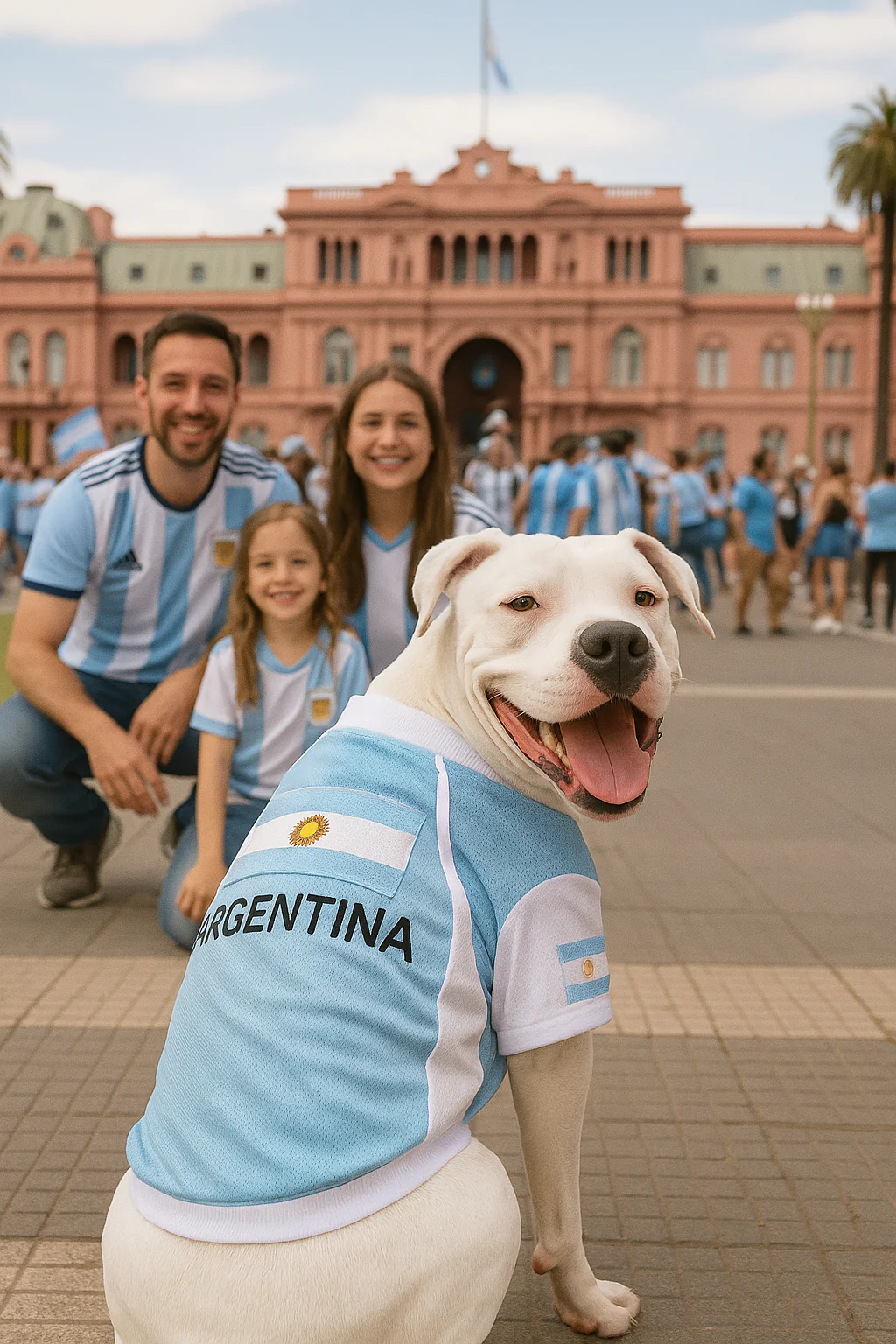 Parisian Pet 'Team Argentina' Jersey for Dogs & Cats – Perfect Soccer Fan Apparel, Blue and White - Image 5