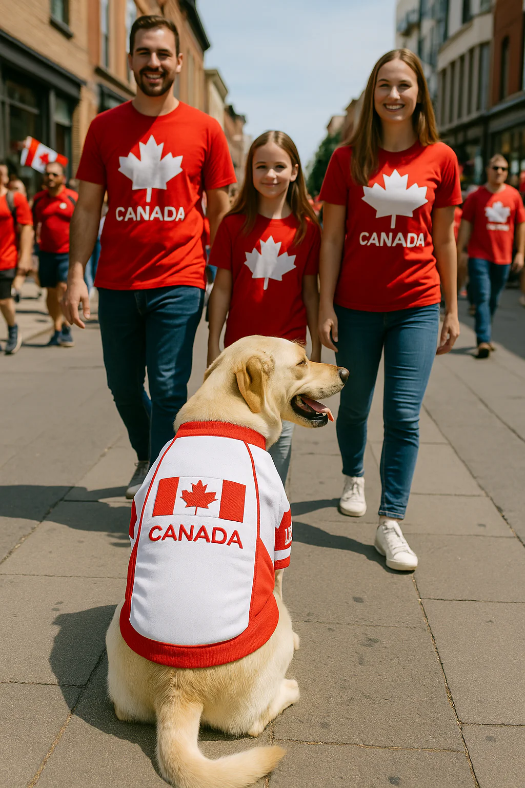 Parisian Pet 'Team Canada' Jersey for Dogs & Cats – Canada Flag-Inspired Pet Outfit, Soccer Fan Apparel for Dogs & Cats, Red and White Design - Image 3