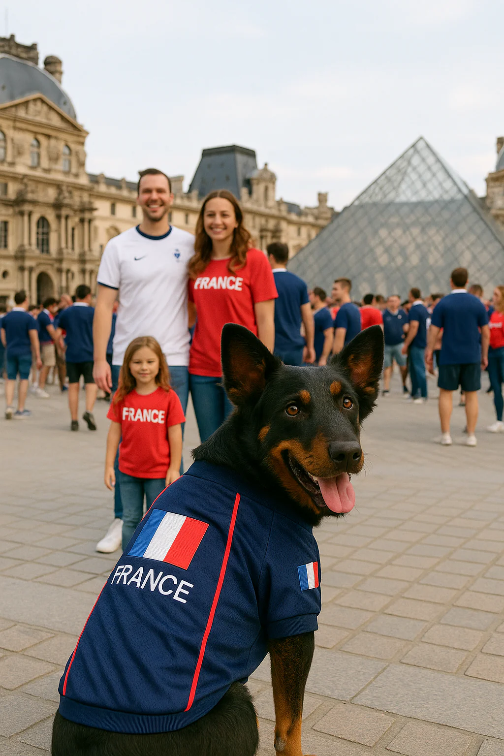 Parisian Pet 'Team France' Jersey - France National Team Pet Apparel, Dog Sports Jersey for Soccer Fans, World Cup Dog Shirt for Dogs & Cats, Blue - Image 6