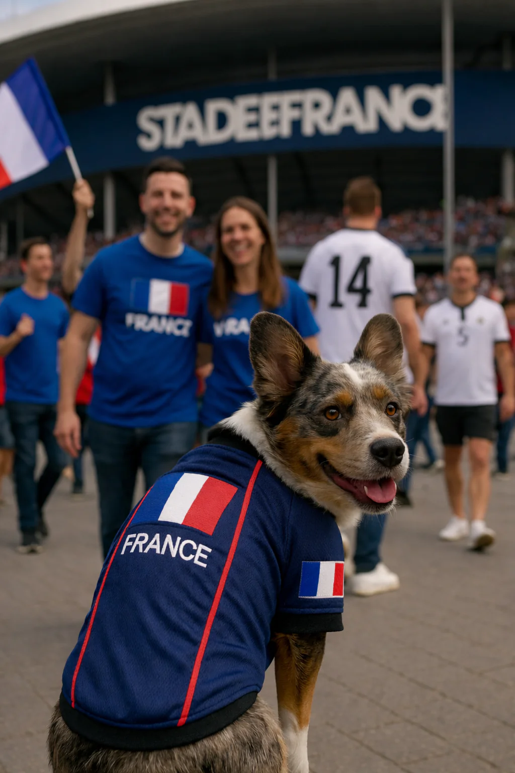 Parisian Pet 'Team France' Jersey - France National Team Pet Apparel, Dog Sports Jersey for Soccer Fans, World Cup Dog Shirt for Dogs & Cats, Blue - Image 7