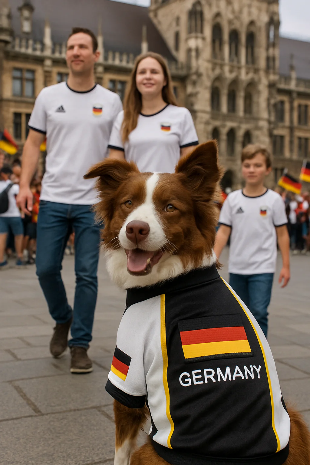 Parisian Pet 'Team Germany' - Jersey, Dog Sports Jersey for Soccer Fans, Germany Flag Dog Shirt for Dogs & Cats, Black - Image 4